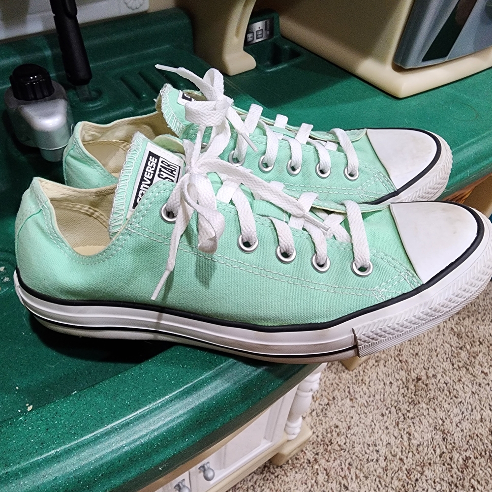 Converse Mint Green Low-Top Sneakers 10